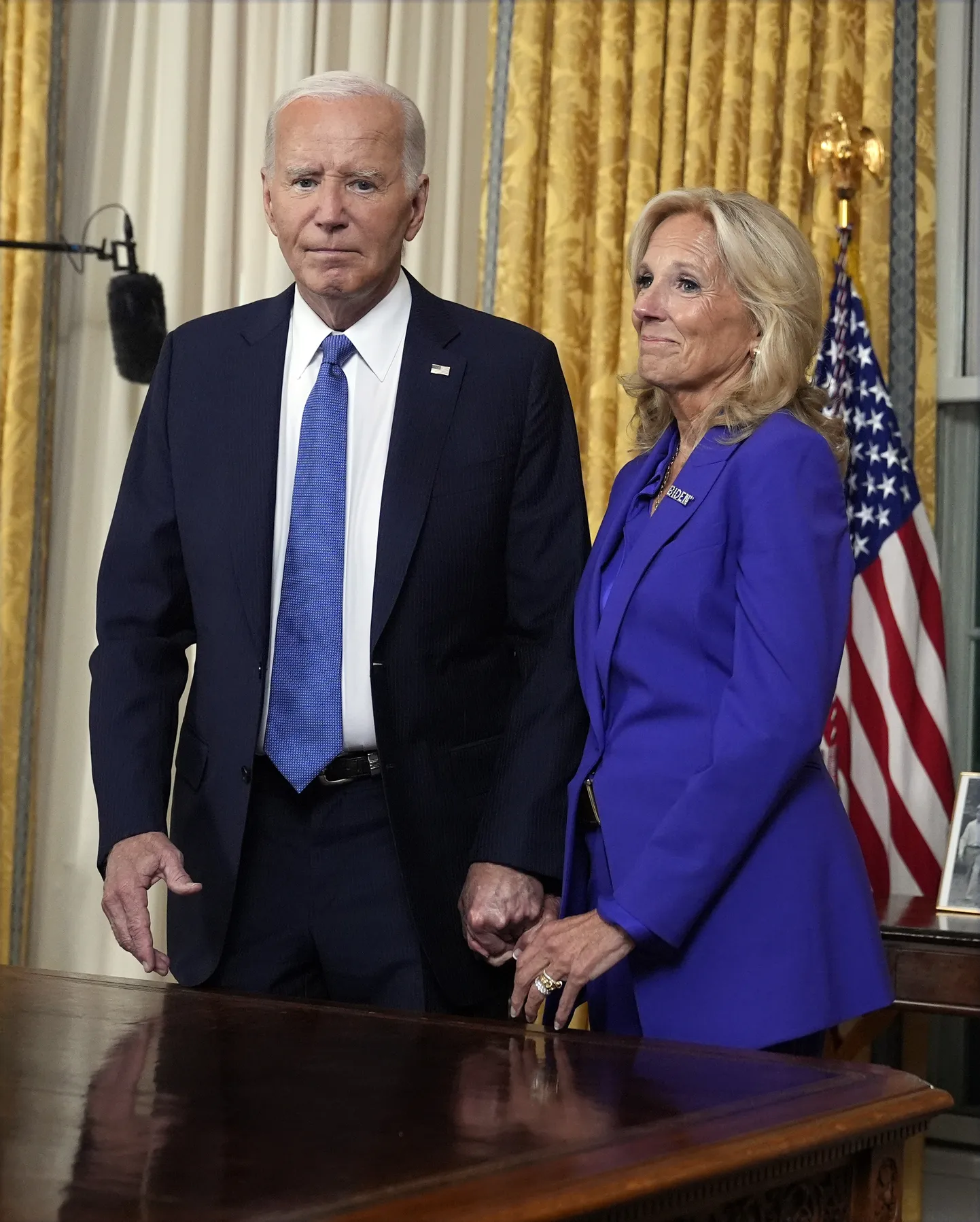 USA president Joe Biden ja esileedi Jill Biden 24. juulil 2024 Valge Maja ovaalkabinetis.