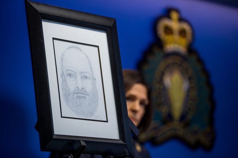 Kanada politsei joonistus sellest, milline tapetud mees välja võis näha.