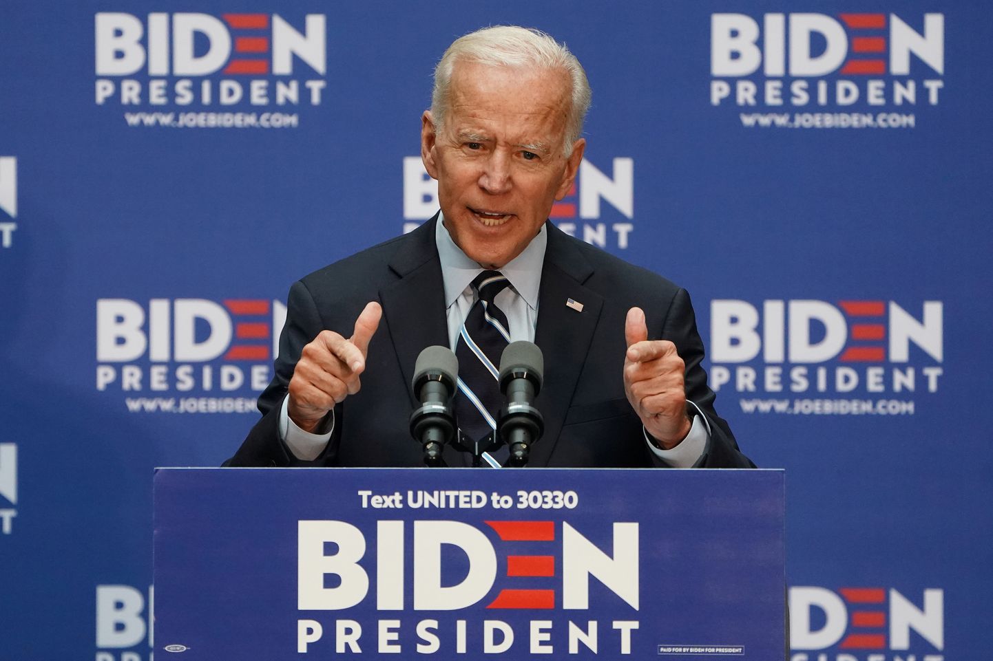 USA demokraatide presidendikandidaadiks pürgiv Joe Biden neljapäeval New Yorgis.