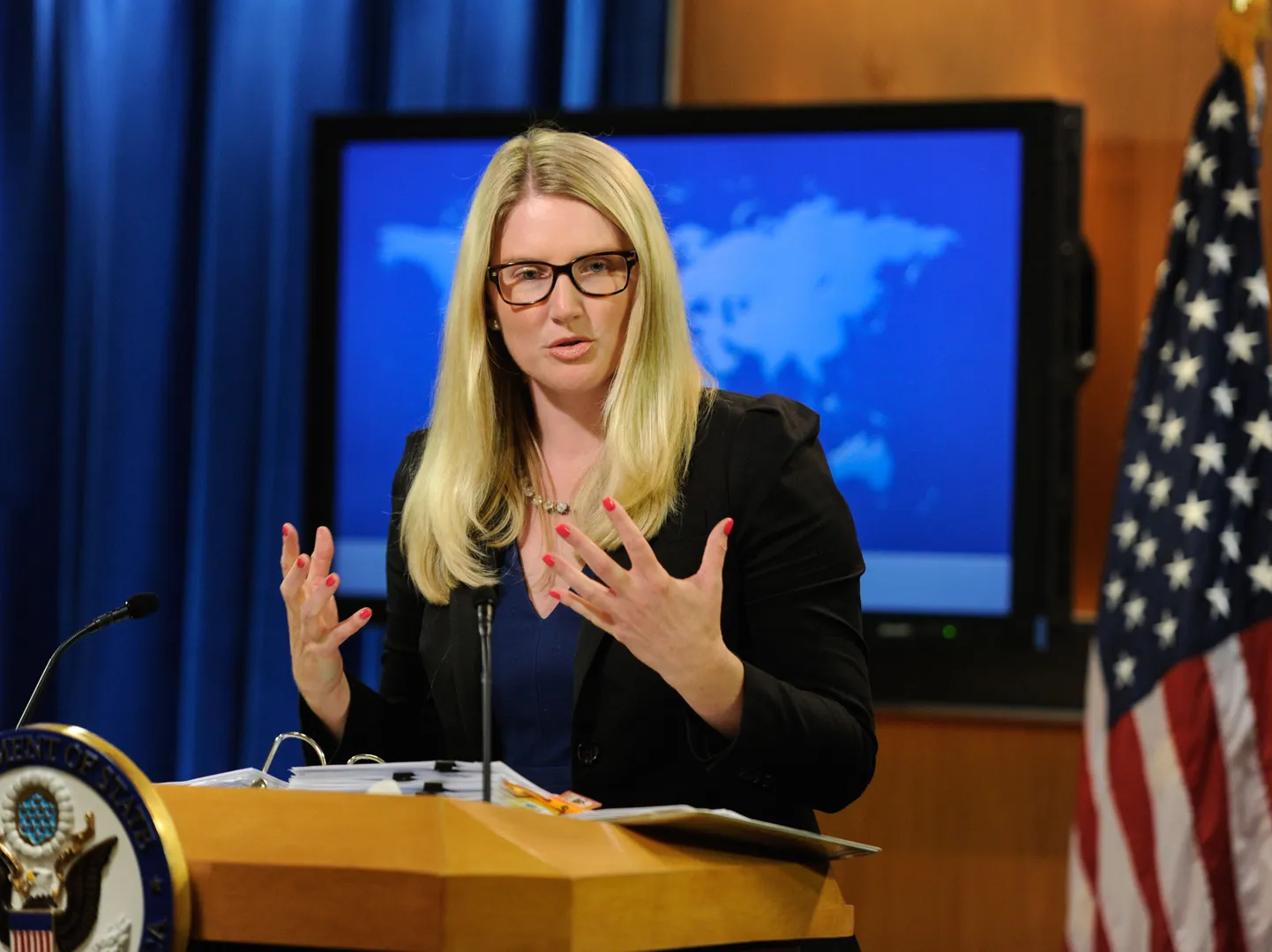 USA riigidepartemangu pressiesindaja Marie Harf.