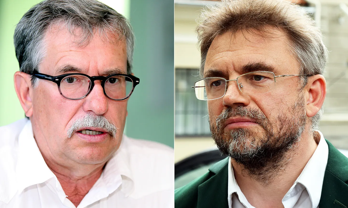 No kreisās: Indulis Emsis un Askolds Kļaviņš