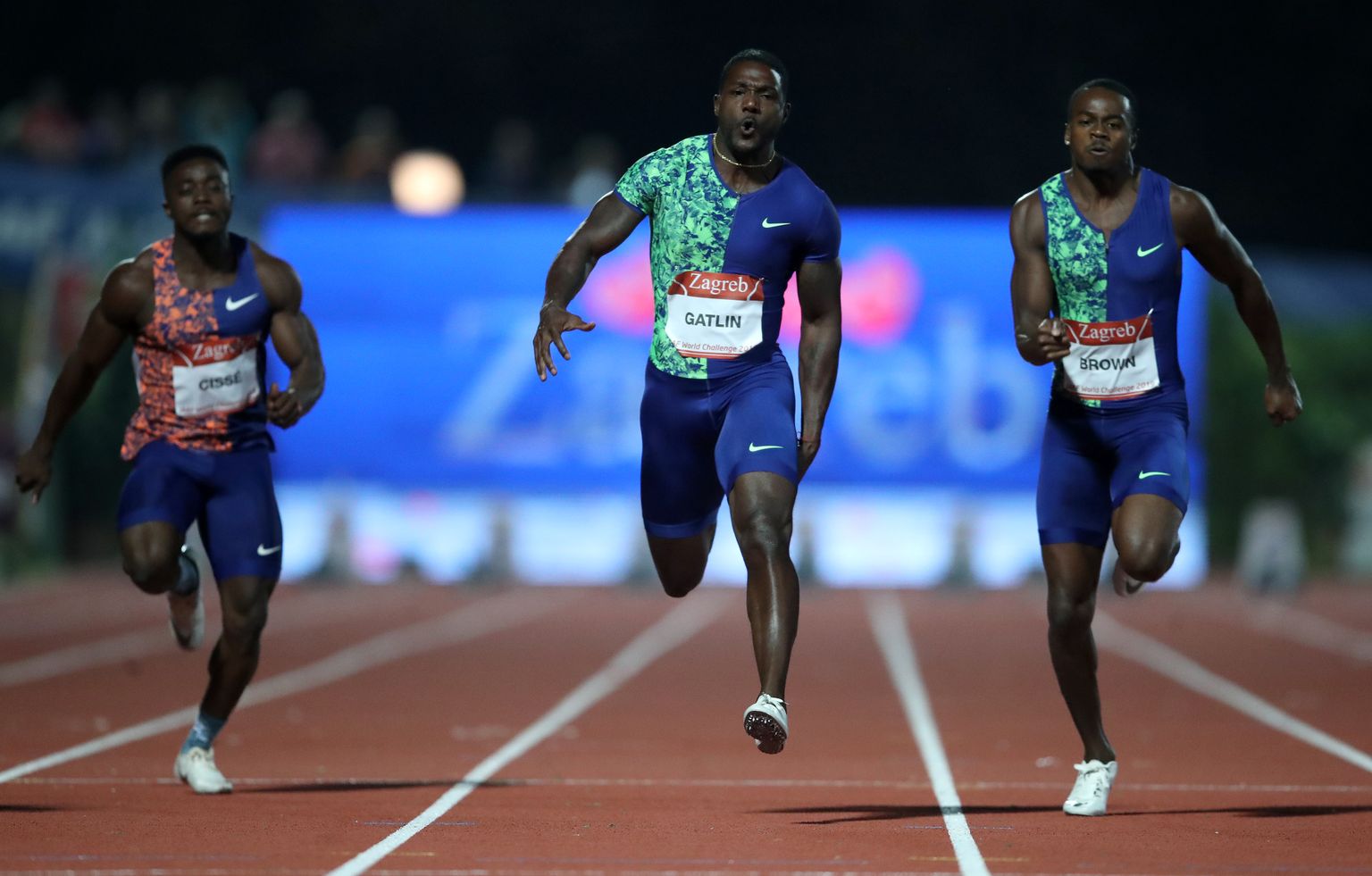 Justin Gatlin (keskel).