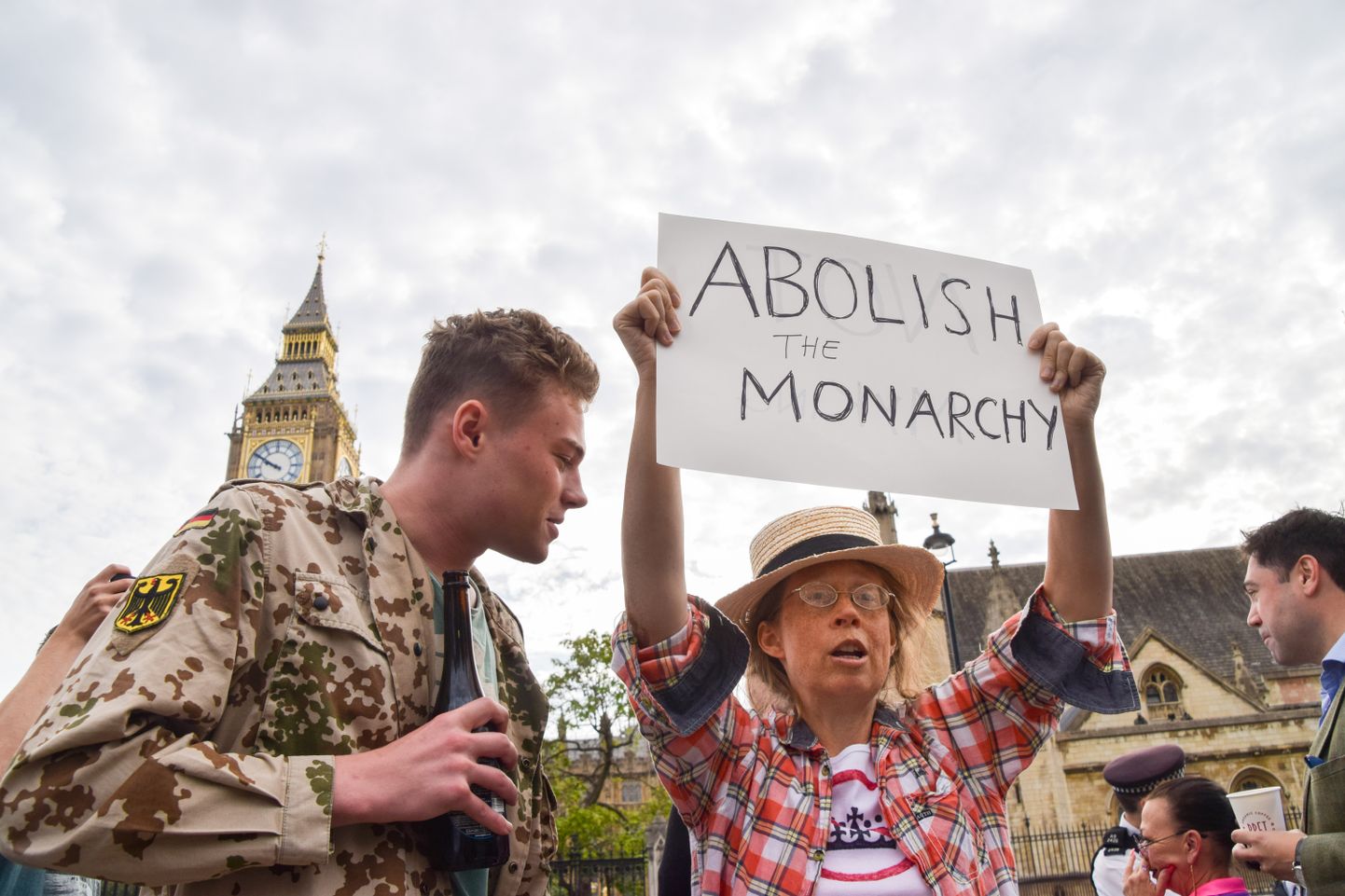 Protestija 12. septembril 2022 Londonis parlamendihoone juures, nõudes monarhia kaotamist