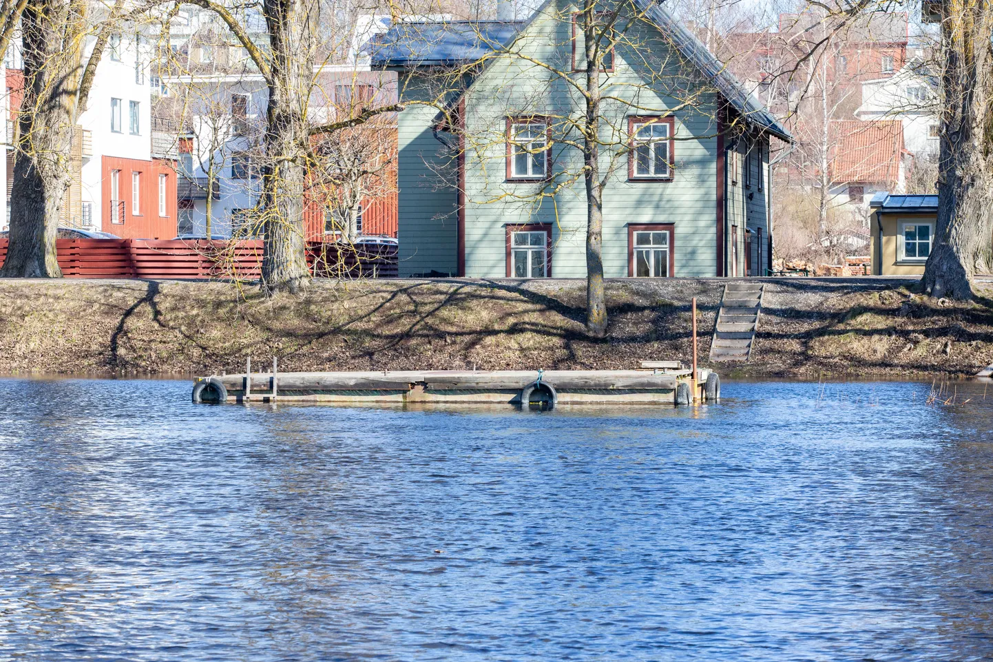 Kevadine suurvesi jätkab Emajõe kallastel tõusmist ning nii on muutunud Emajõe ääres käimine üsna vesiseks kogemuseks.