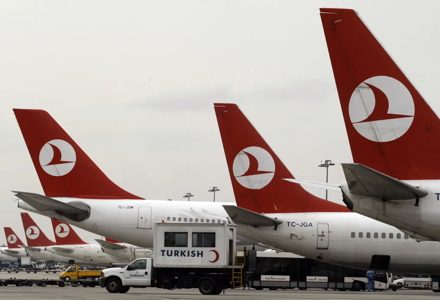 Самолеты авиакомпании Turkish Airlines.