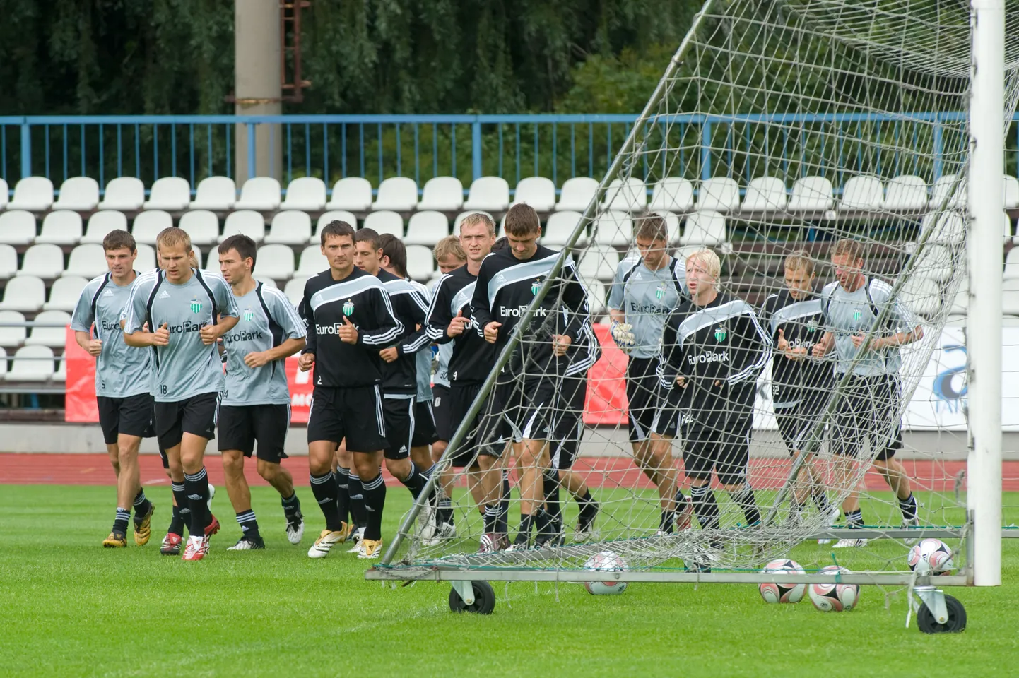 Tallinna Levadia meeskond treeningul.