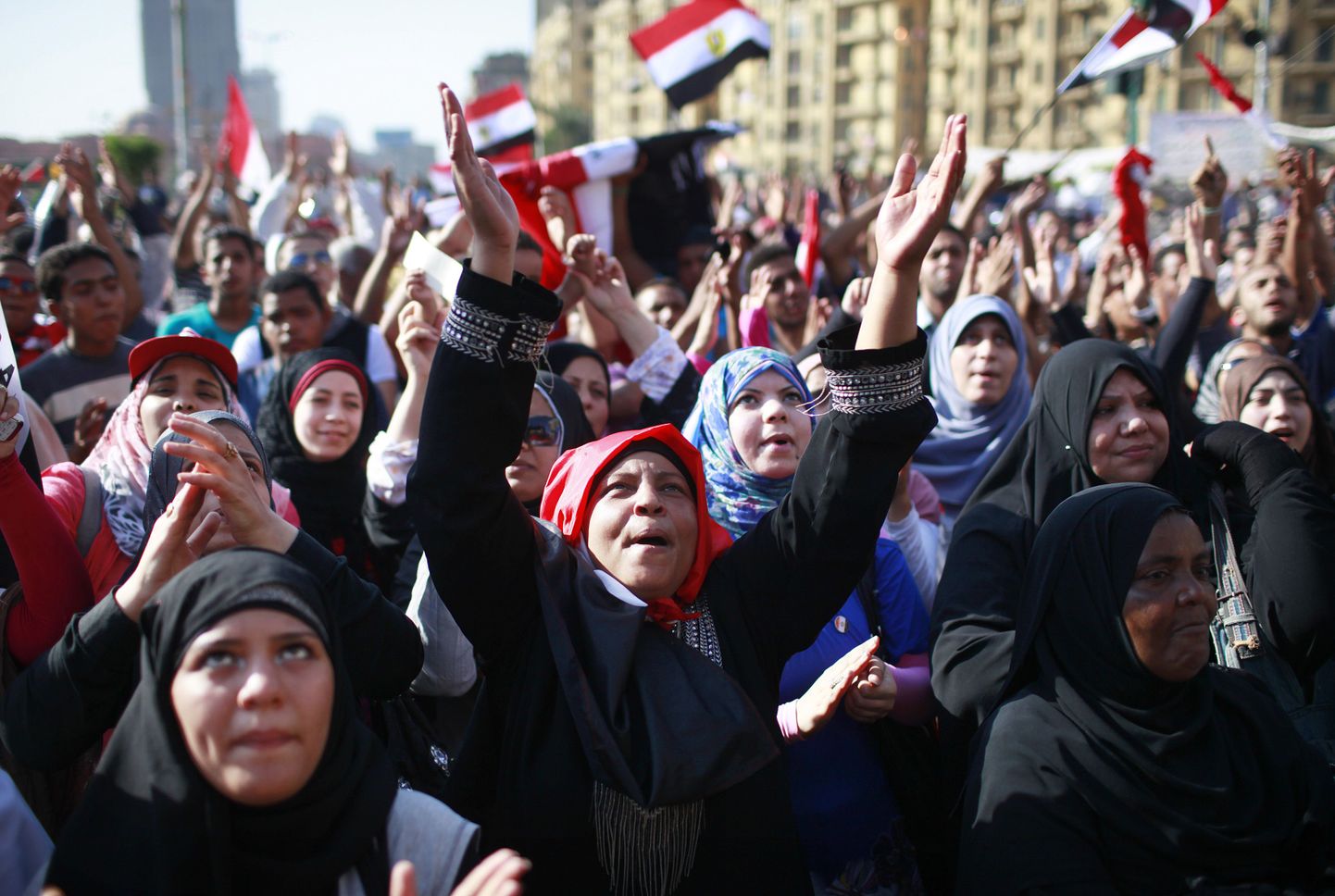 Meeleavaldajad Kairos Tahriri väljakul.