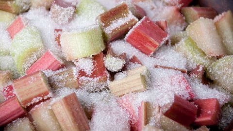Iemesls, kāpēc pirms cepšanas rabarberus apbērt ar cukuru