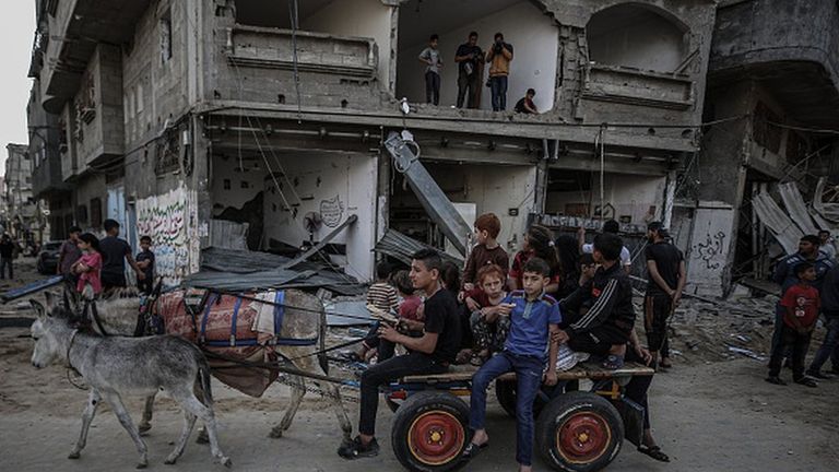Дети в Газе, 20 мая 2021.