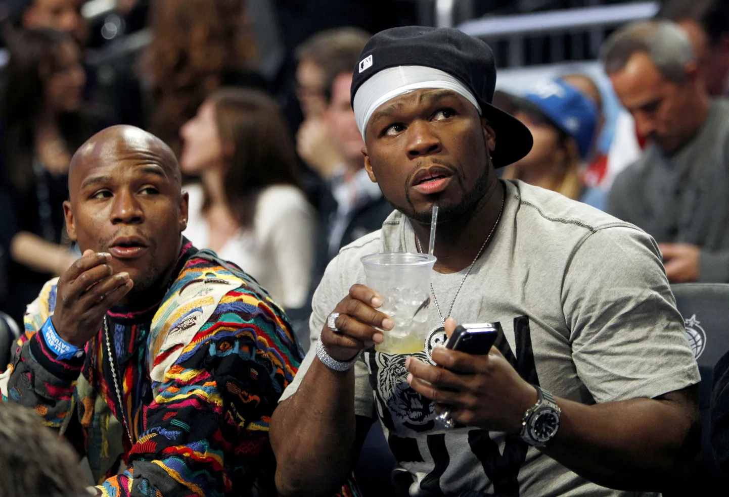 50 Cent и Флойд Мэйвезер.