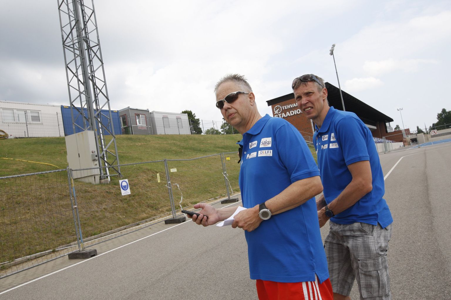 Eesti sprindikoondise peatreener Christoph Schmid (vasakul) ja Raul Olle.