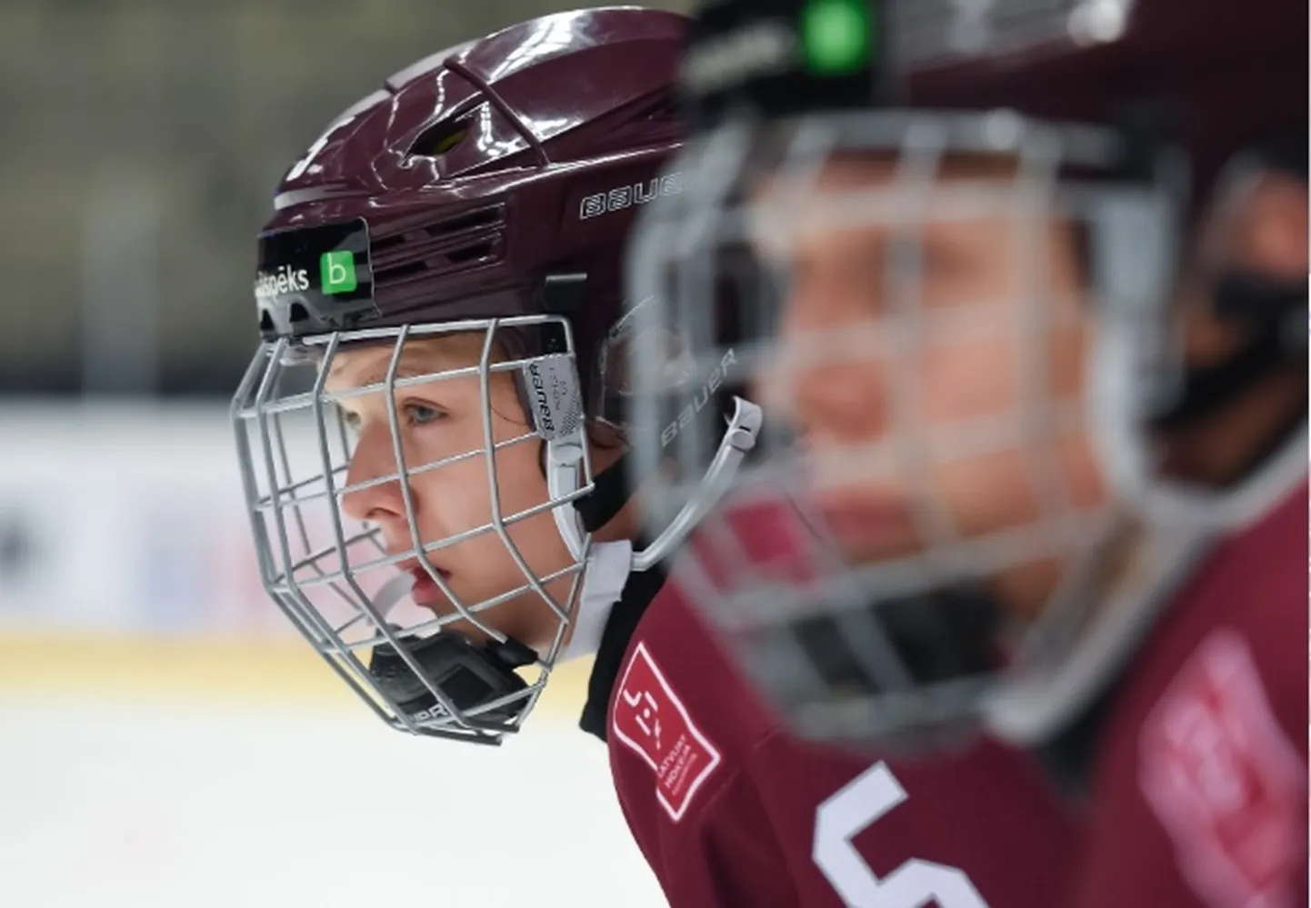 Latvijas U-18 izlases hokejisti.