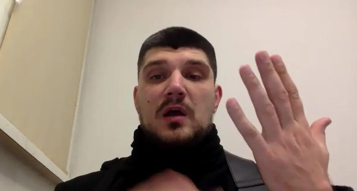 Командир «Русского добровольческого корпуса» Денис Никитин во время интервью для Rus.Postimees, март 2023 года.