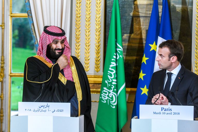 Mohammed bin Salman Al Saud ja Emmanuel Macron.