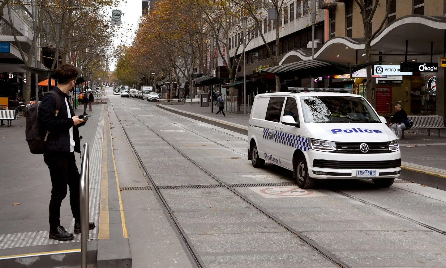 Politseipatrull Melbourne'is.