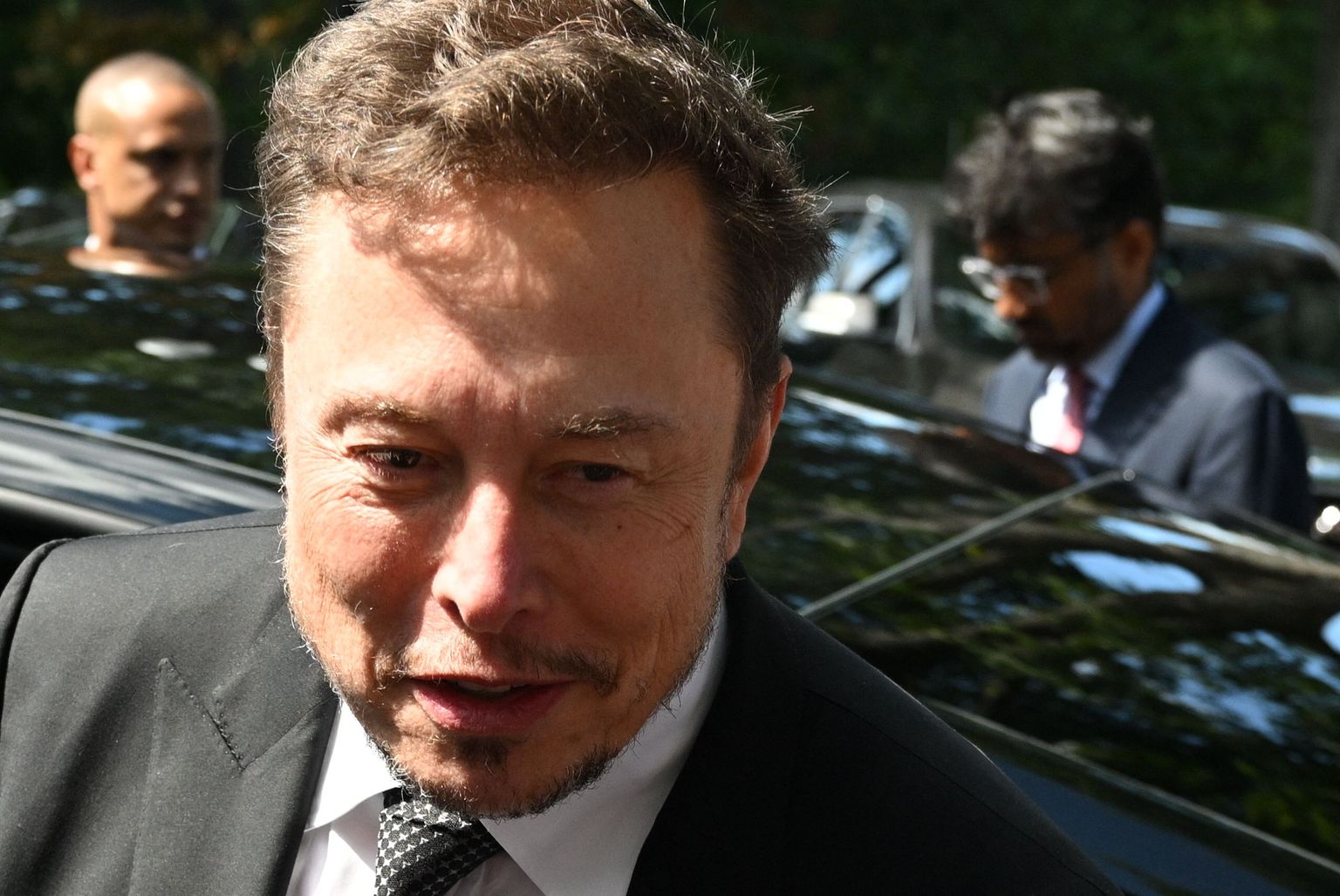 Elon Musk saabumas Senatisse tehisaru arutama 13. septembril 2023.