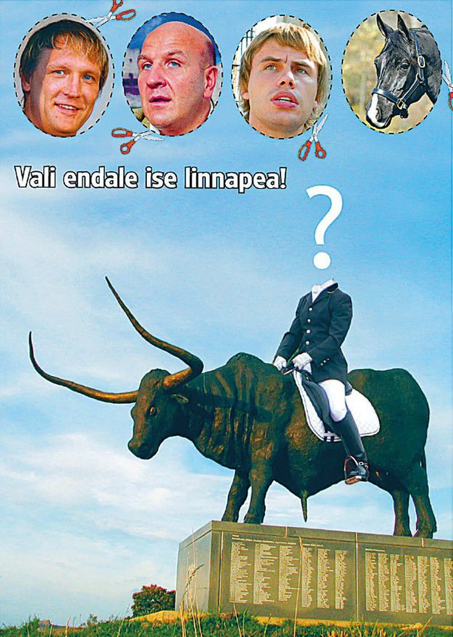 Võimalikud Rakvere linnapead: Peeter Võsa, Andres Jaadla, Rannar Vassiljev ja Must Hobune.