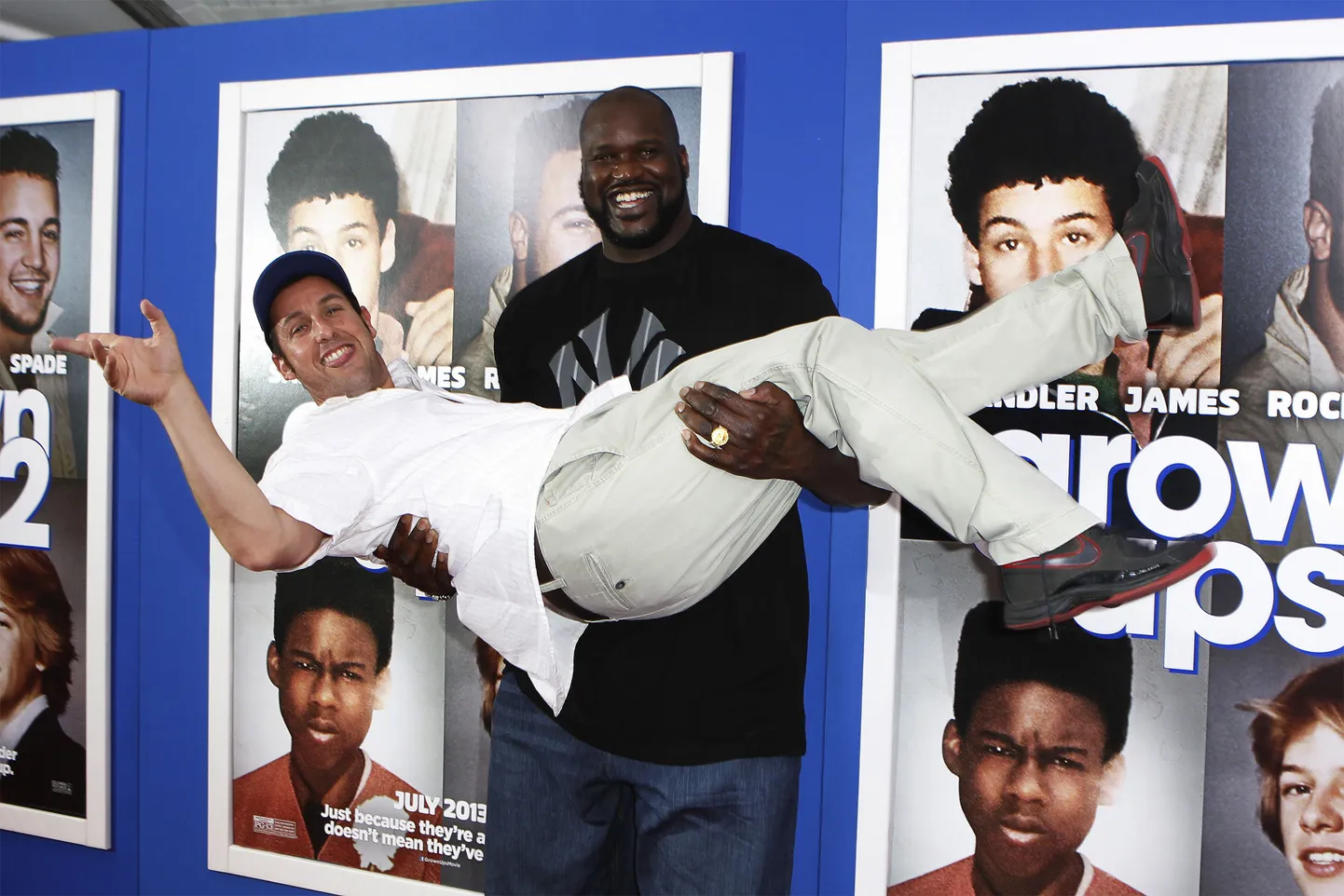 Shaquille O'Neal ja Adam Sandler «Grown Ups 2» esilinastusel