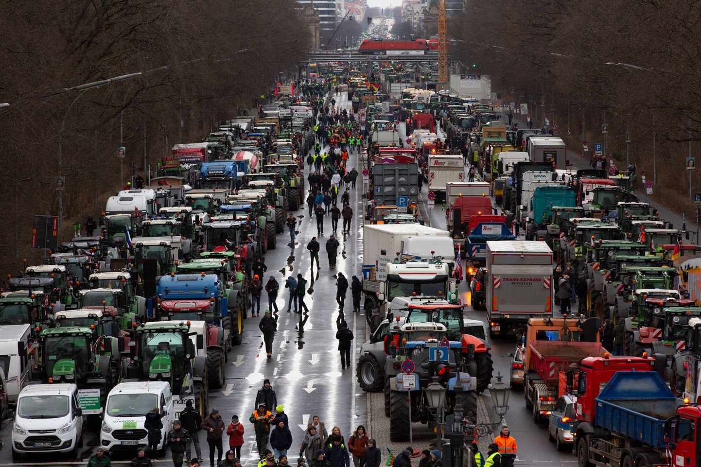 Saksamaa põllumehed meeleavaldusel Berliinis 15. jaanuaril 2024. aastal.