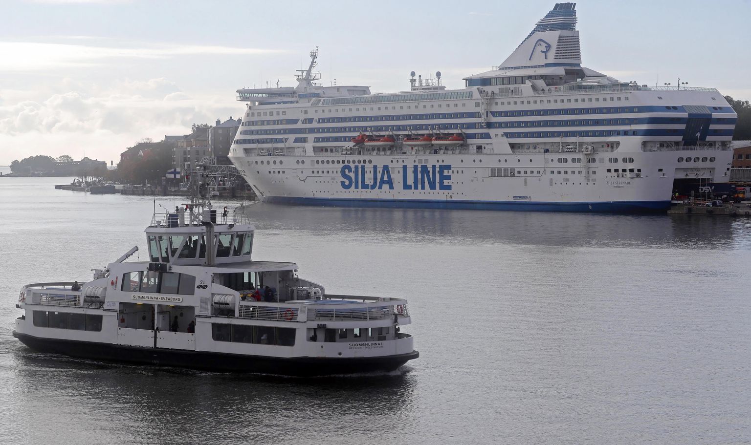 Tallink Silja Line reisilaev Helsingi sadamas.