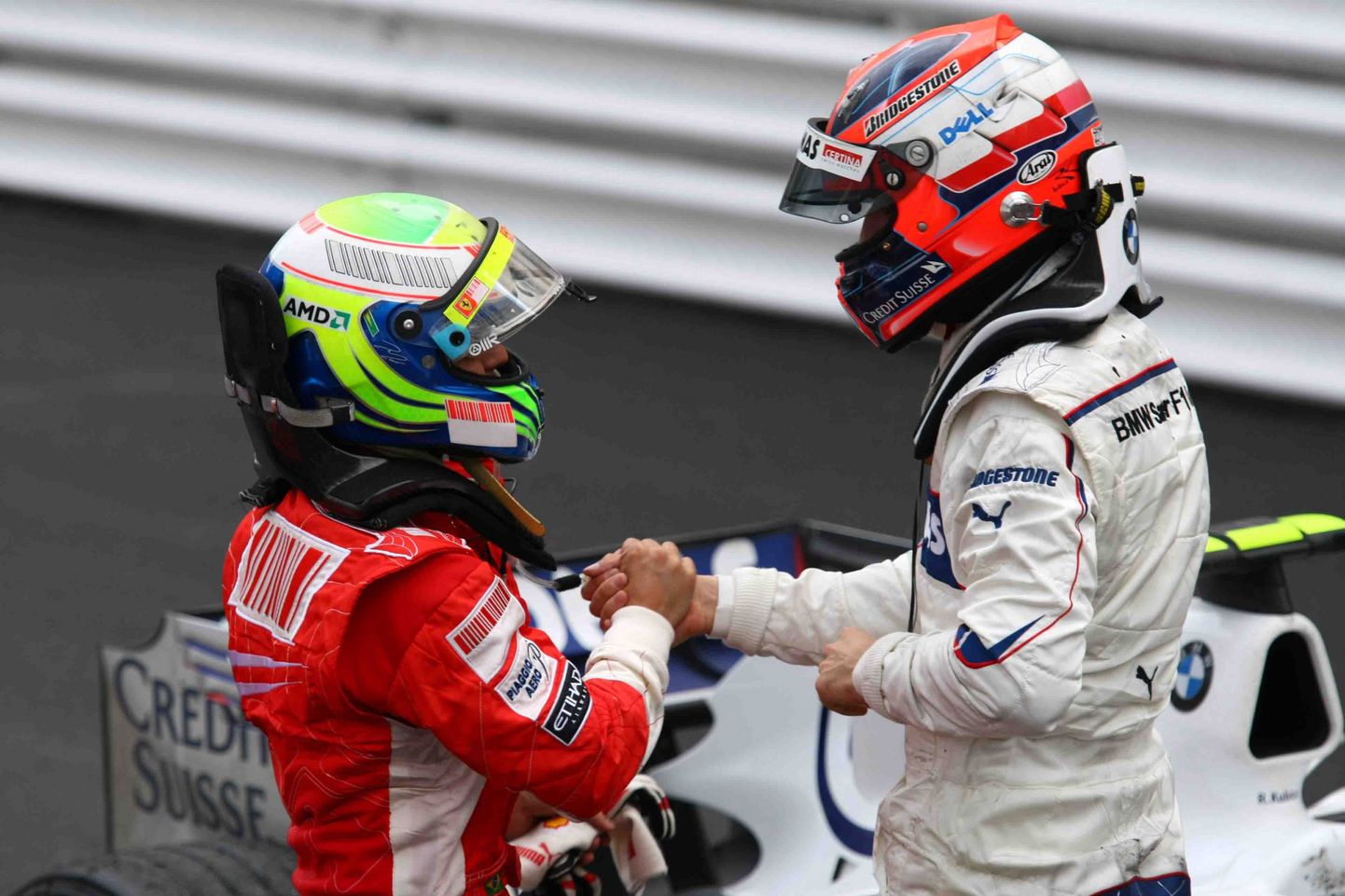 Felipe Massa (vasakul) ja Robert Kubica 2008. aastal.