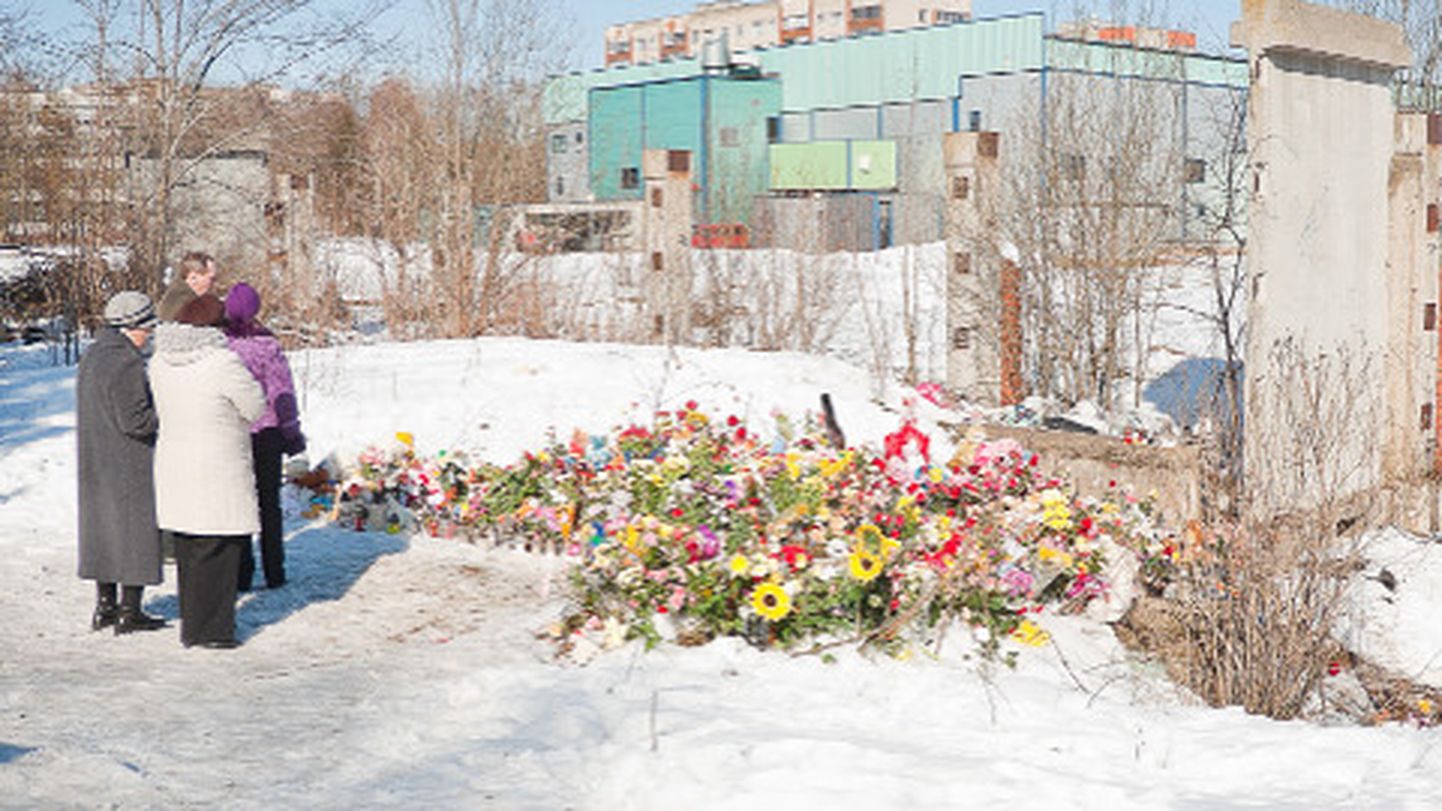 Viimastel päevadel on sellest tühermaast Narva jäähalli taga saanud viis päeva ja ööd tagaotsitud Varvara Ivanova mälestuspaik.