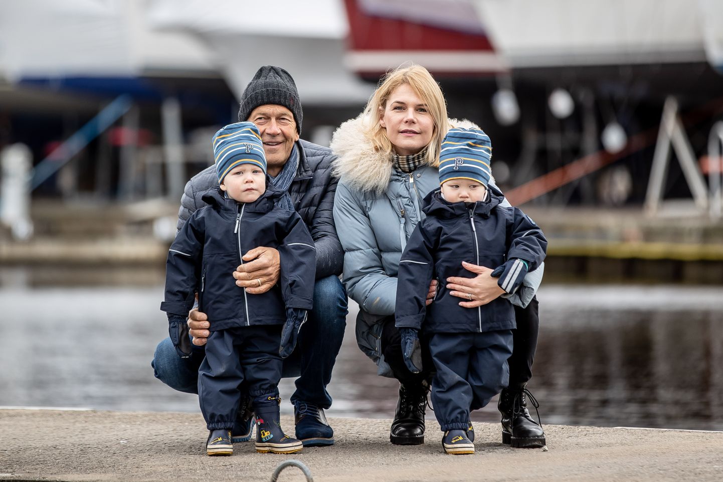 Purjetaja Uku Randmaa, Maibi Randmaa ja nende lapsed.