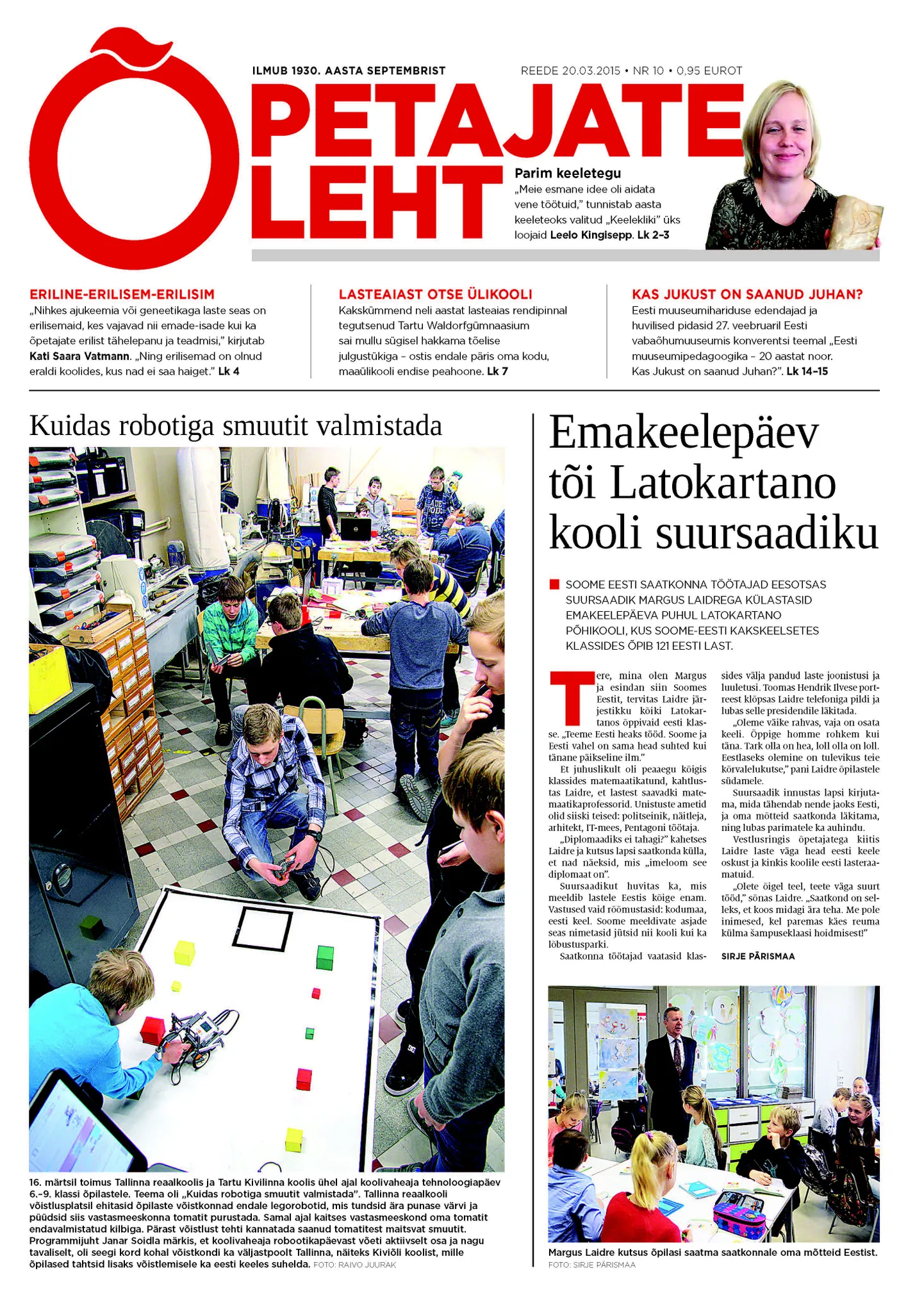 Õpetajate Leht 20. märtsil
