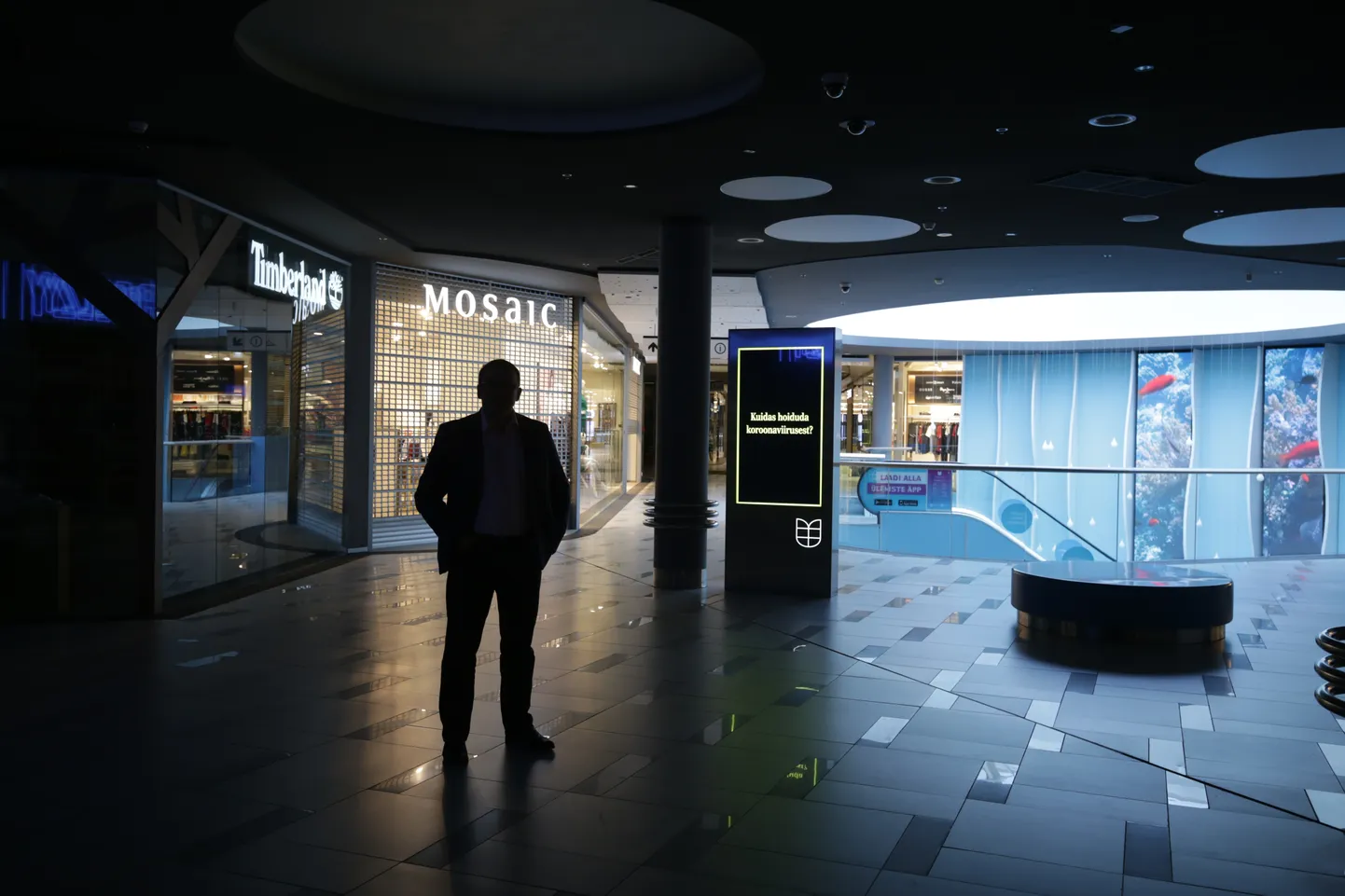 Ülemiste Keskuse direktor Guido Pärnits suletud kaubanduskeskuses.