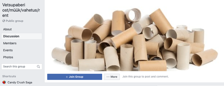 Группа любителей туалетной бумаги в Facebook