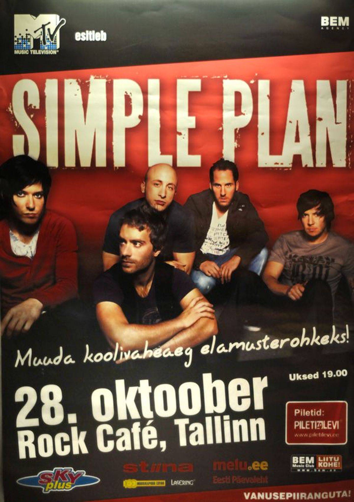 Simple Plan Rock Cafes, 28.10.2008