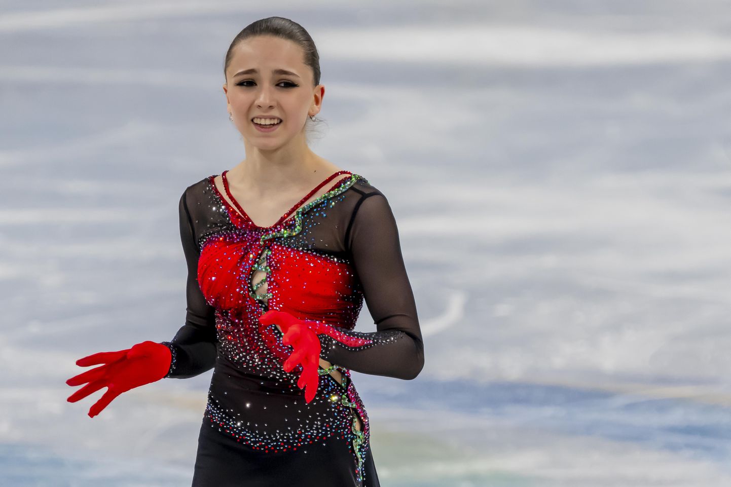 Kamila Valijeva Pekingi olümpial.