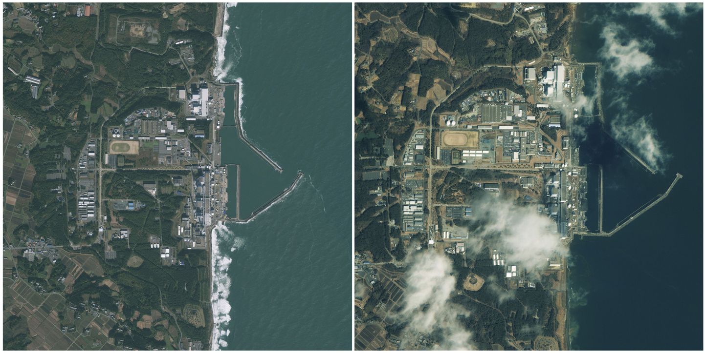 Окрестности АЭС "Фукусима".