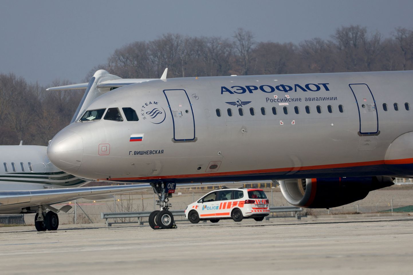 Aerofloti lennuk. Foto on illustreeriv.