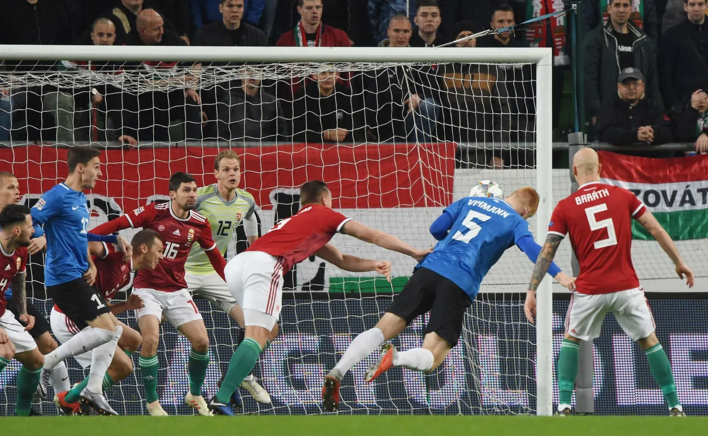 Madis Vihmann (nr 5) oli mängu alguses Eestit juhtima viimas, kuni kõik hakkas allamäge veerema.
