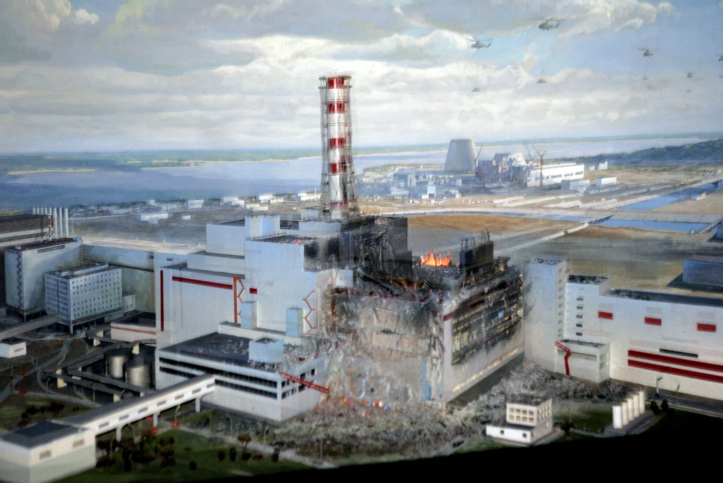 Макет Чернобыльской АЭС.