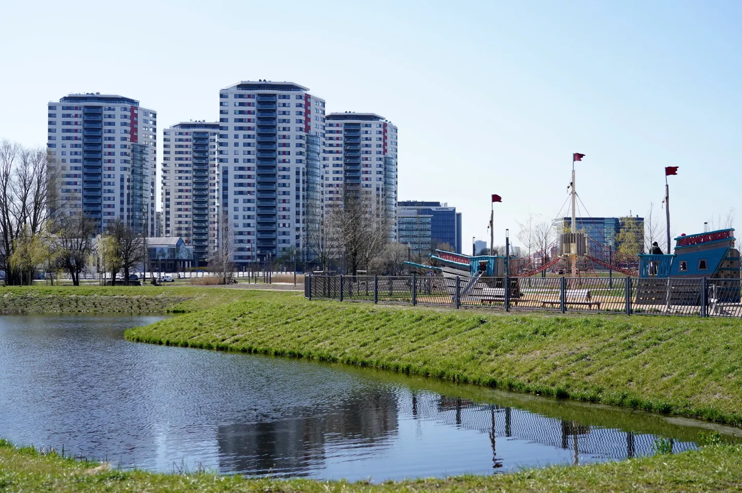 Skanstes revitalizācijas projekta 1. kārtas labiekārtotā teritorija.