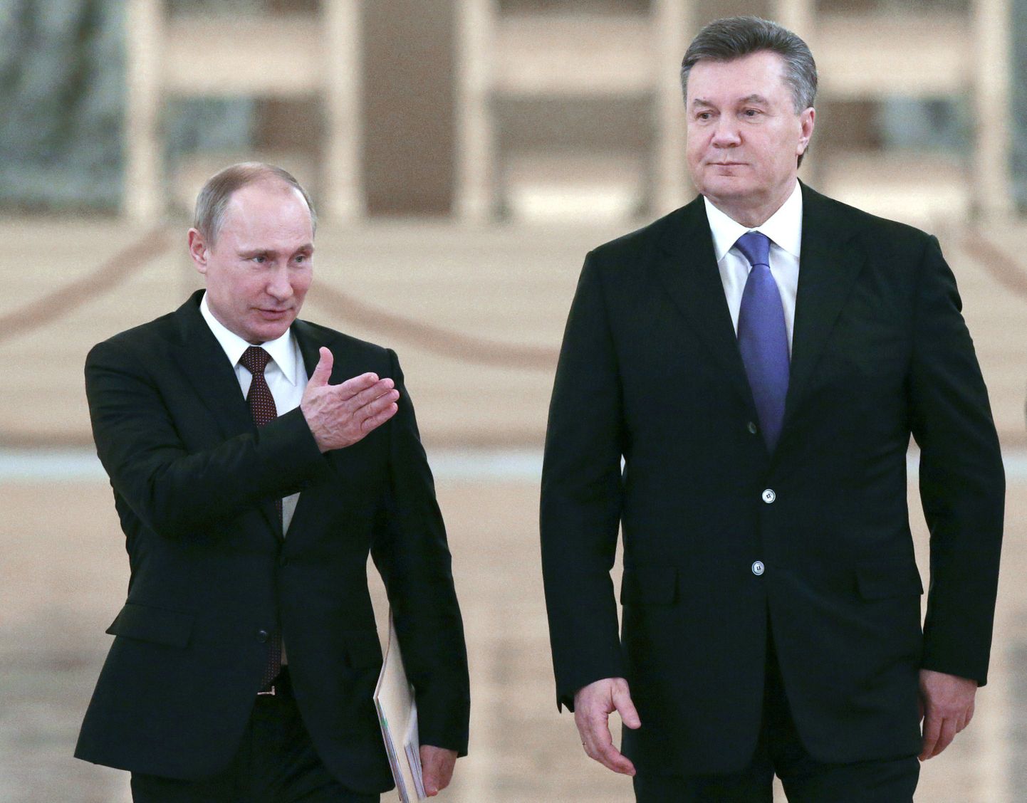 Venemaa president Vladimir Putin (vasakul) ja Ukraina president Viktor Janukovõtš kohtusid täna Moskvas.