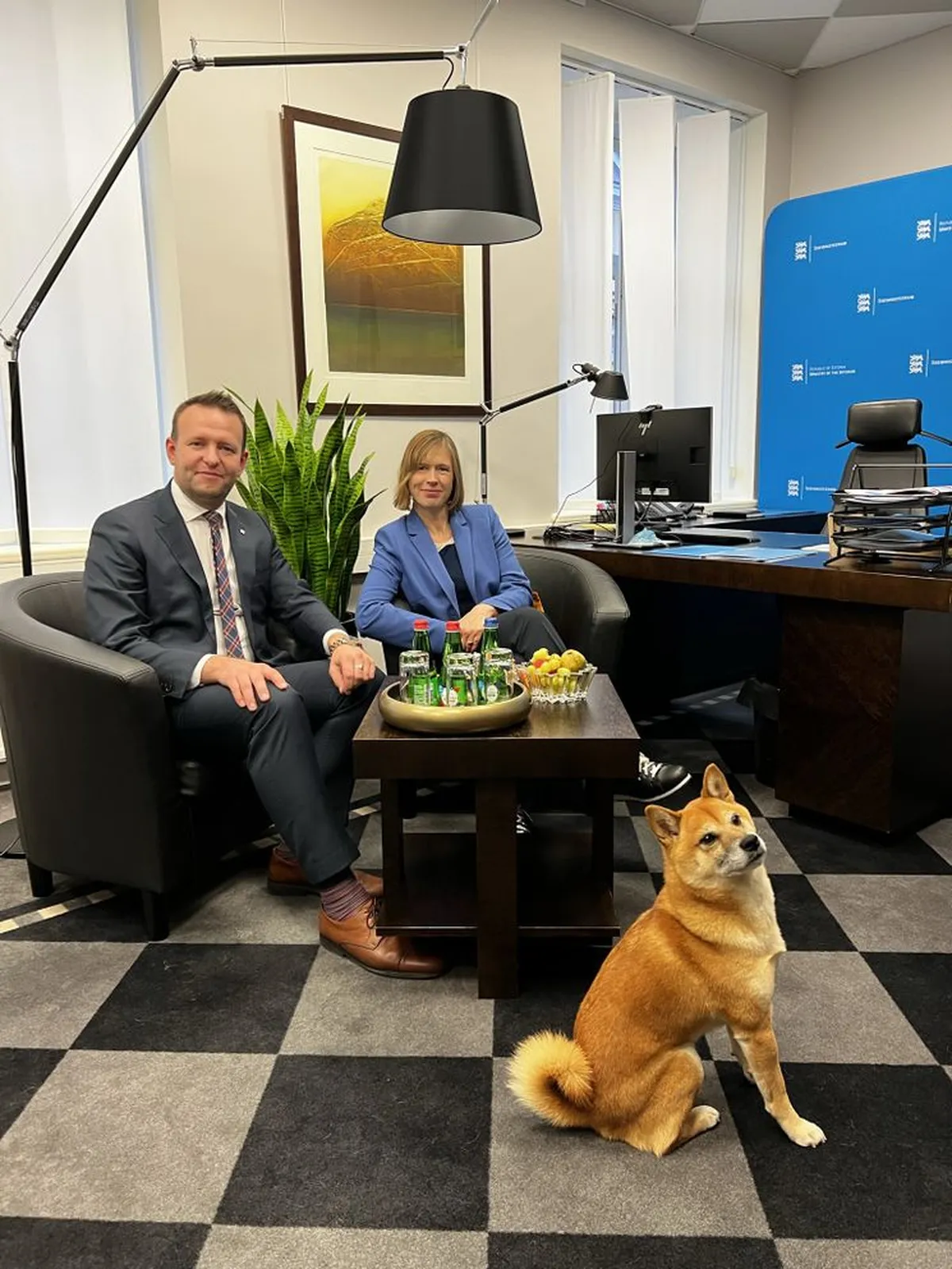 Lauri Läänemets, Kersti Kaljulaid ja Diego.