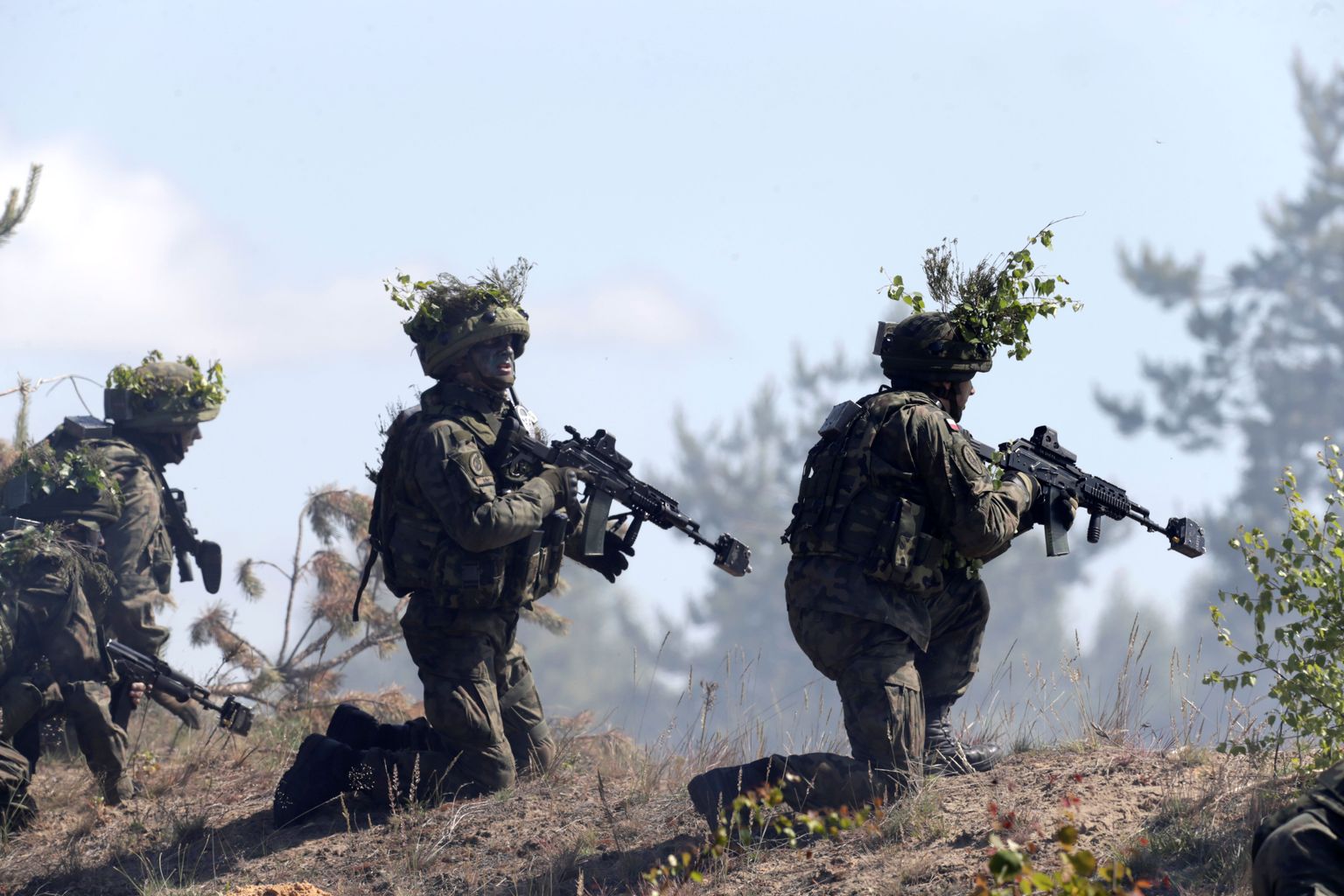 NATO sõdurid Adaži polügoonil.