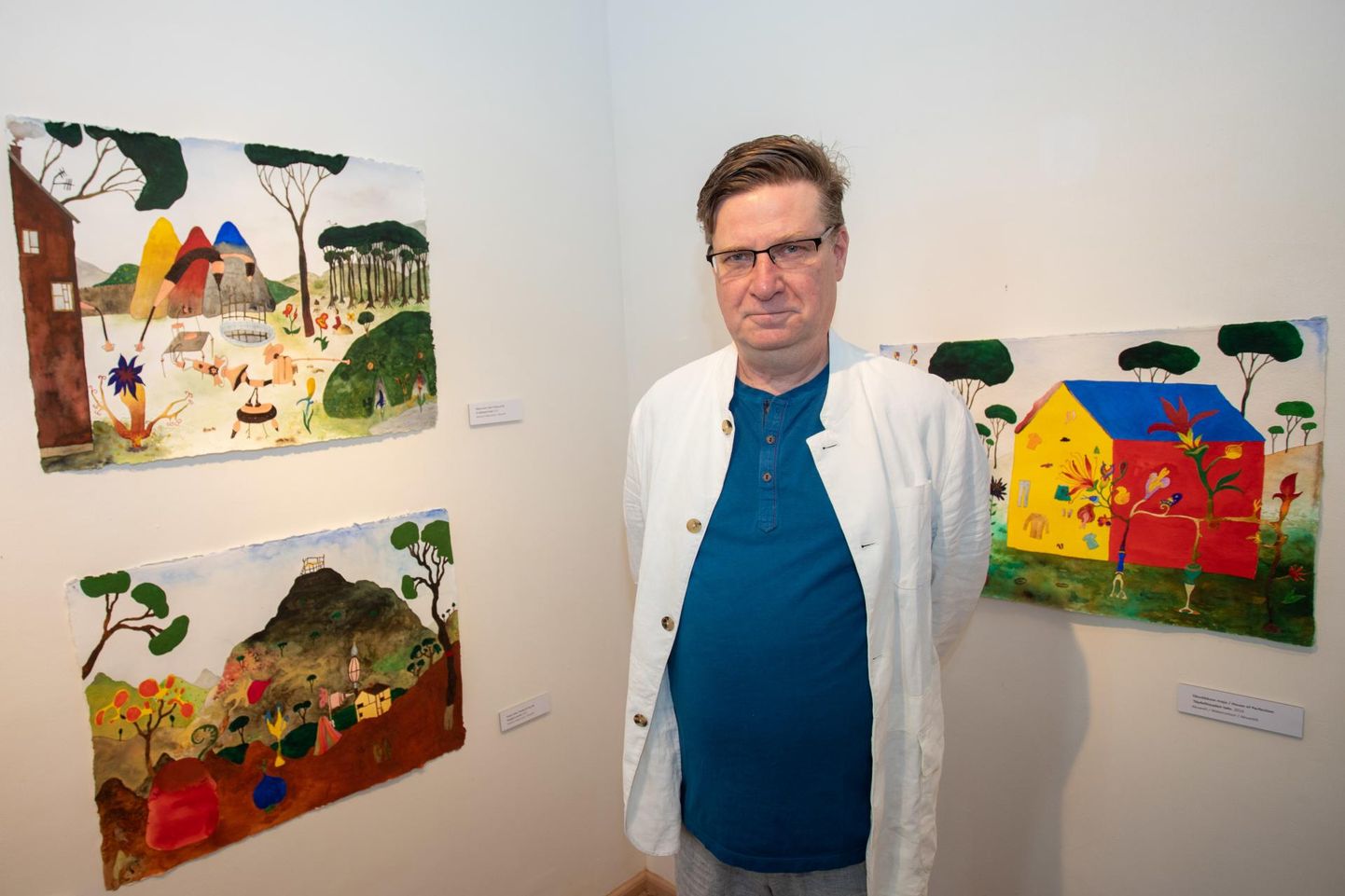 Rõõmsameelne soomlane Markku Arantila oma fantastiliste maalidega Kondase keskuses