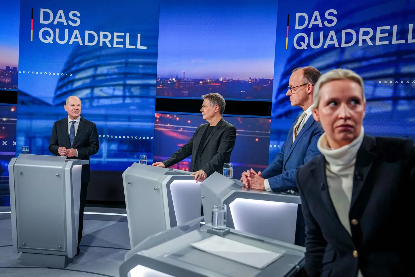 Saksa parteijuhid valimisdebatil.