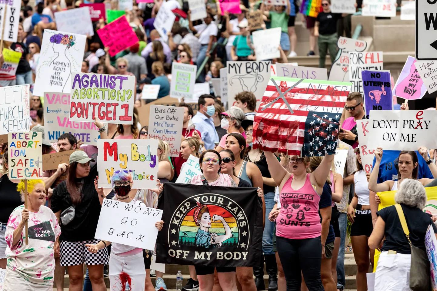 Abortide keelustamise vastane protest Indianapolises 25. juulil.