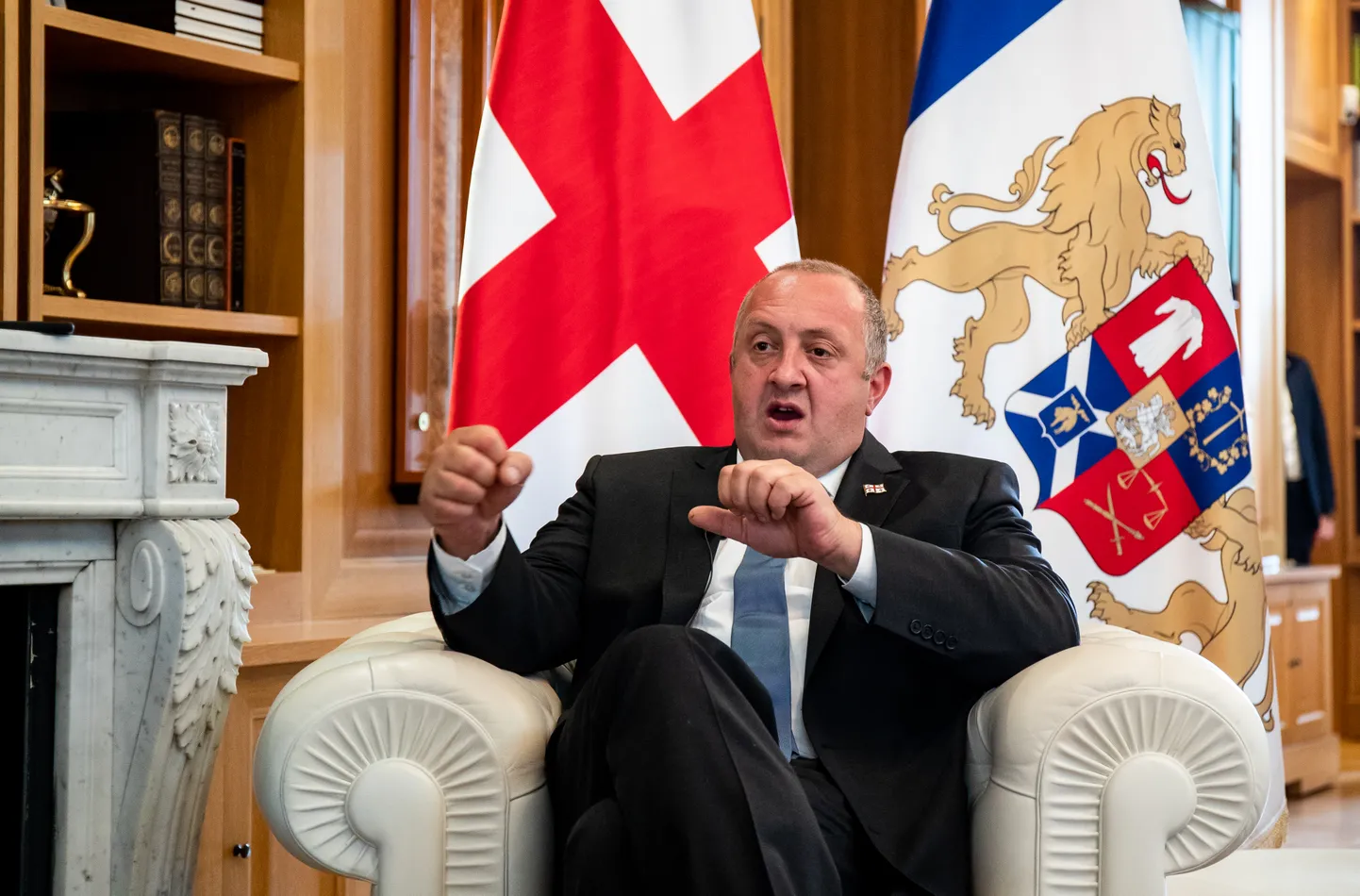 Gruusia president Giorgi Margvelašvili Postimehele intervjuud andmas.