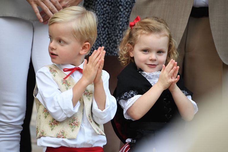 Monaco vürst Albert II ja vürstinna Charlene kaksikud, prints Jacques ja printsess Gabriella