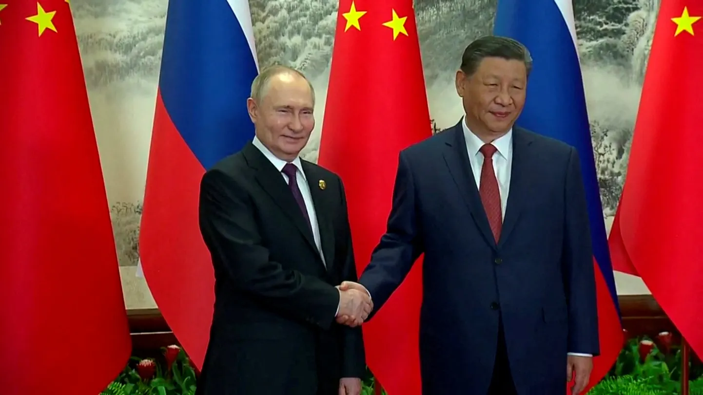 Venemaa riigipea Vladimir Putin ja Hiina president Xi Jinping 16. mail Pekingis.