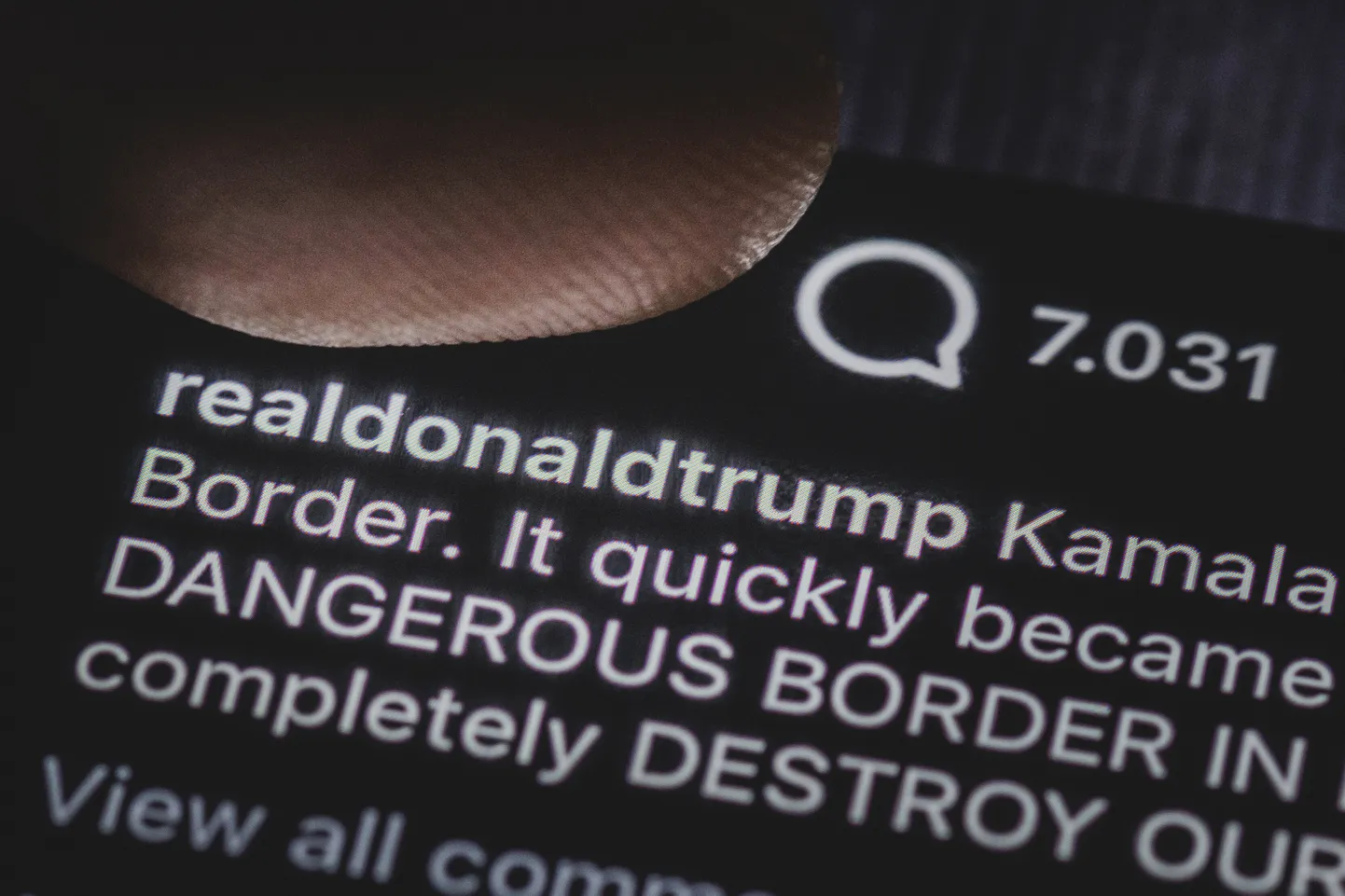 Vabariiklaste presidendikandidaadi Donald Trumpi Instagrami postitus.