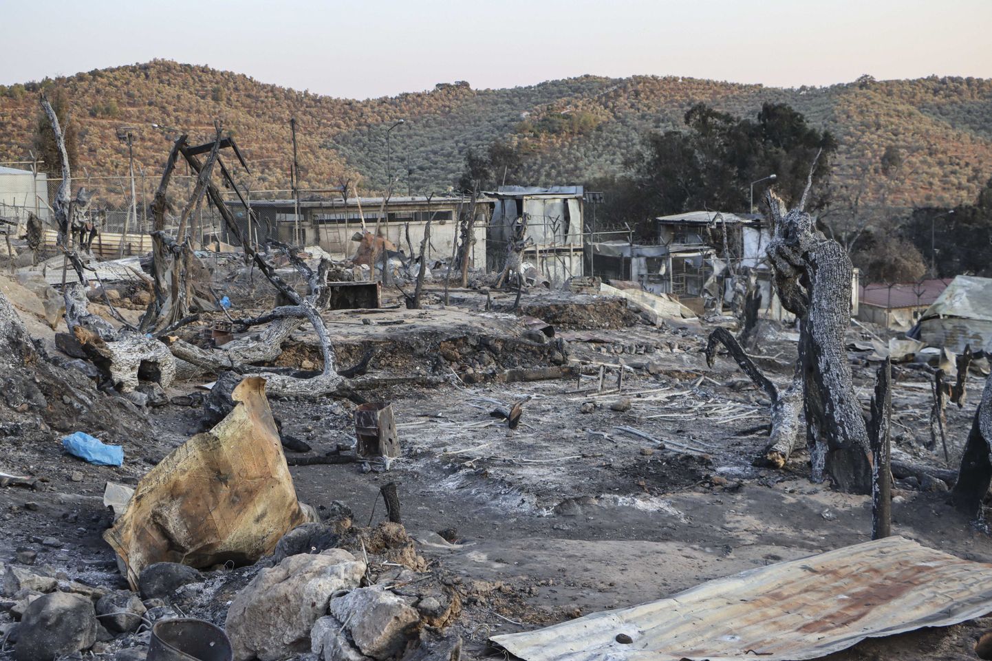 Kreekas Lesbose saarel mullu septembris kahes tulekahjus hävinenud Moria põgenikelaager.