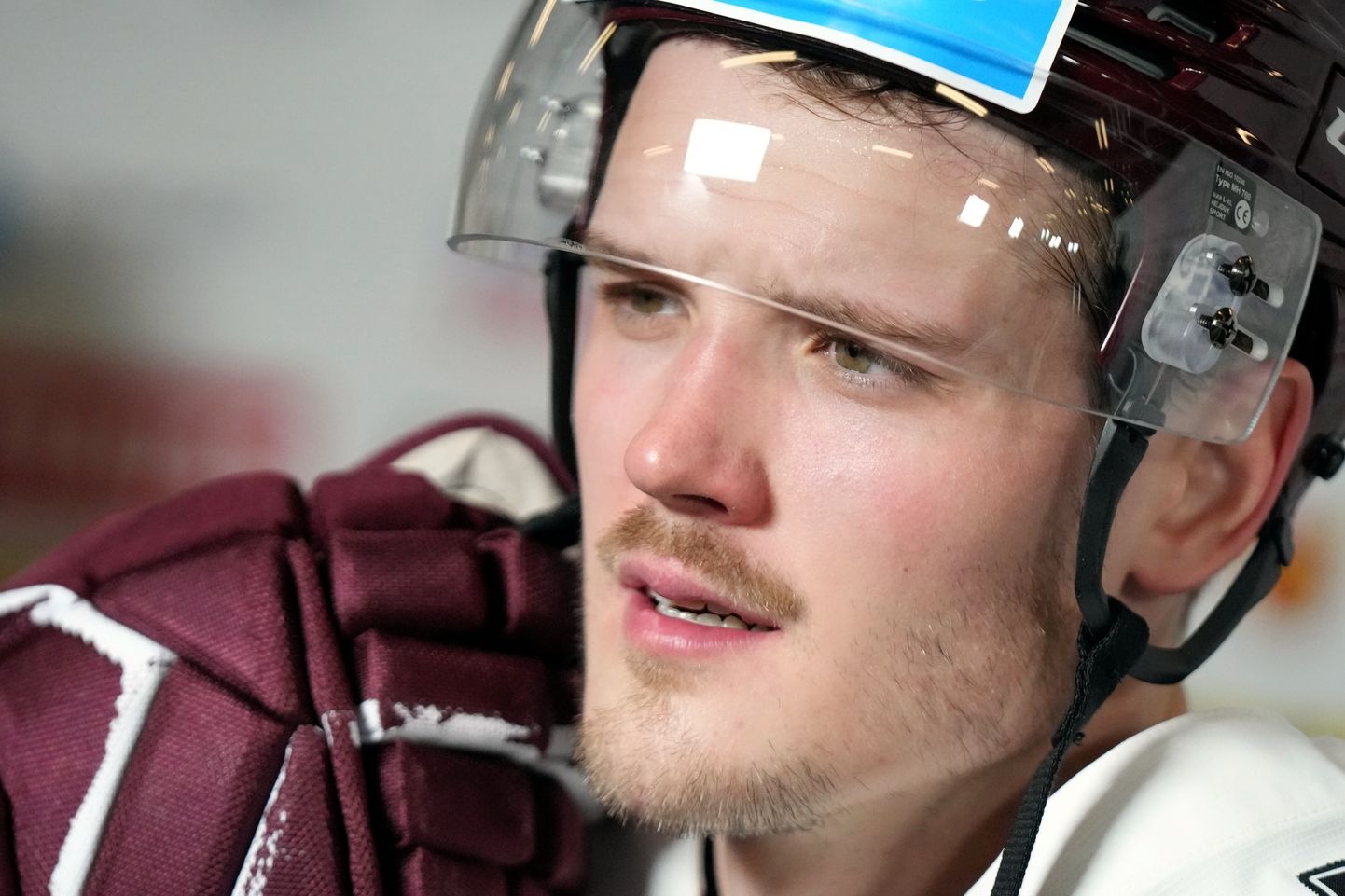 Latvijas hokeja izlases spēlētājs Rūdolfs Balcers