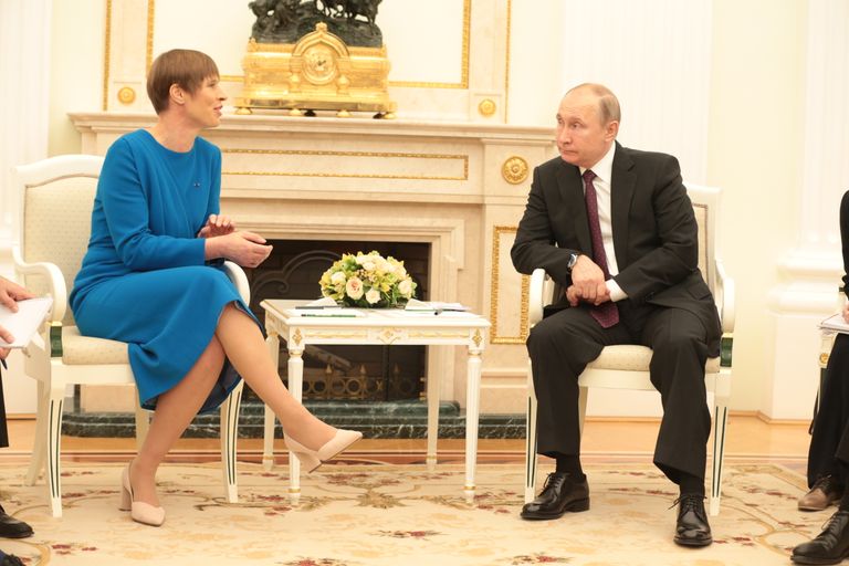 Kersti Kaljulaid kohtub Vladimir Putiniga, 18. aprill 2019.